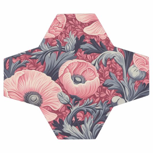  roze klaprozen bloemig voetbal (Enkel)