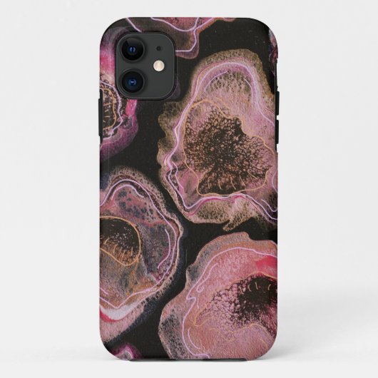 Roze klaprozen Case-Mate iPhone case (Achterkant)