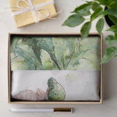 Roze klaprozen, delicate bloemige Waterverf Tissuepapier (Geschenk)