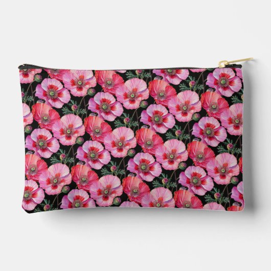 Roze klaprozen etui (Achterkant)