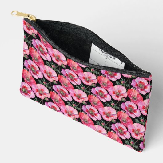 Roze klaprozen etui (Open)