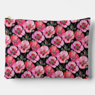 Roze klaprozen etui