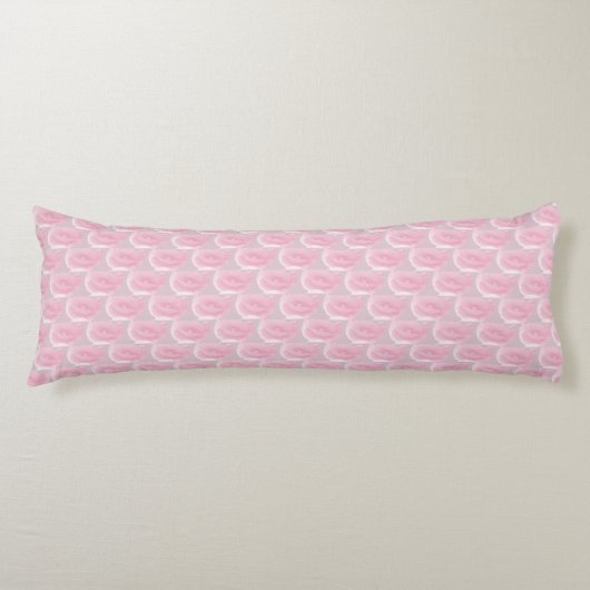 roze klaprozen. lichaamskussen (Voorkant)
