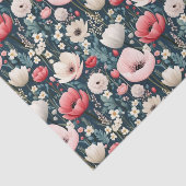  roze klaprozen tissuepapier (Detail)