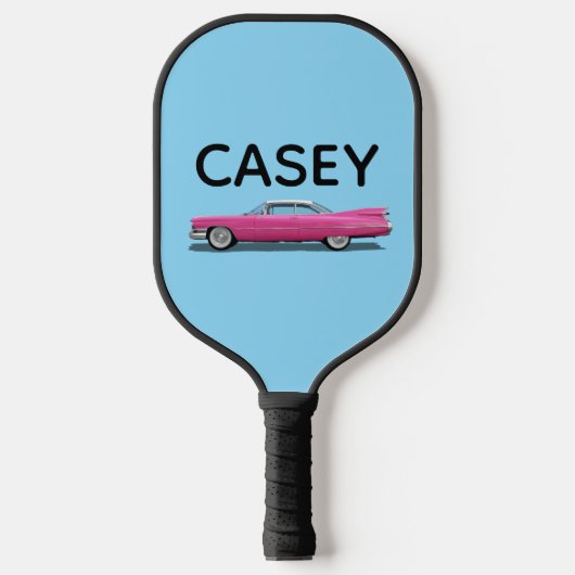 ROZE KLASIEKE AUTO NAAM OP MAAT PICKLEBALL PADDLE (Voorkant)