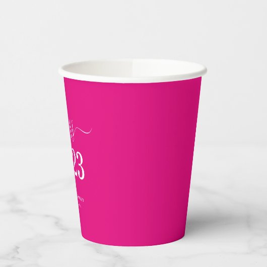 Roze Klasse van 2023 Graduation Party Papieren Bekers (Links)