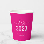 Roze Klasse van 2023 Graduation Party Papieren Bekers (Voorkant)