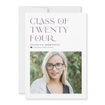 Roze Klasse van 2024 Modern Minimalistisch Afstude