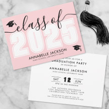 Roze Klasse van 2025 Graduation Party