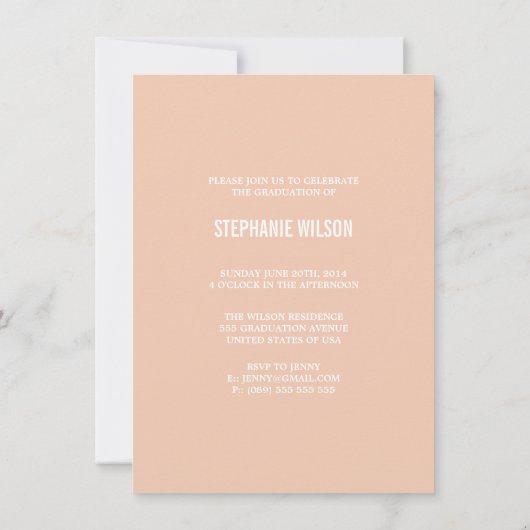  roze klasse van de Graduation Party Photo van 201 Kaart (Achterkant)