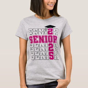 Roze Klasse van het Senior Afstuderen 2025 T-shirt