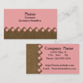 Roze klasse visitekaartje (Voorkant / Achterkant)