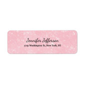 Roze Klassiek Handschrift Script Creative Plain Etiket (Voorkant)