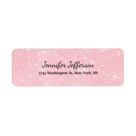 Roze Klassiek Handschrift Script Creative Plain Etiket