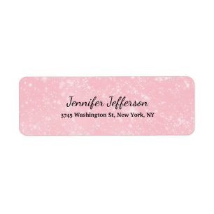 Roze Klassiek Handschrift Script Creative Plain Etiket