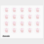 Roze klassiek Las Vegas Bachelorette Ronde Sticker (Vel)