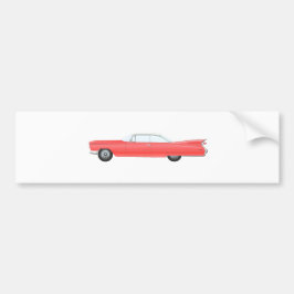 Roze klassieke auto bumpersticker