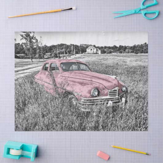 Roze, klassieke, autowitpapier tissuepapier (Craft)