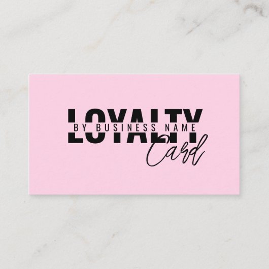 Roze klassieke Beauty Spa Script-logo Klantenkaartje (Achterkant)