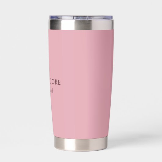Roze Klassieke Bruidsmeisje Geïsoleerde Drinkbeker (Achterkant)