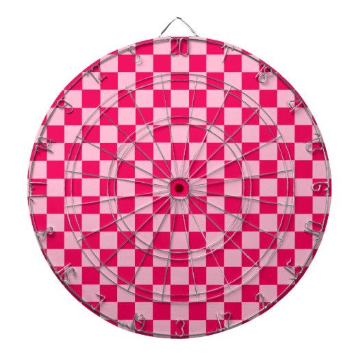 Roze klassieke checkboard van de Combinatie door S Dartbord (Voorkant)