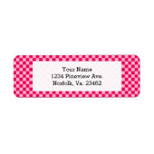 Roze klassieke checkboard van de Combinatie door S Etiket (Voorkant)