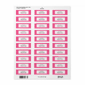 Roze klassieke checkboard van de Combinatie door S Etiket (Full Sheet)