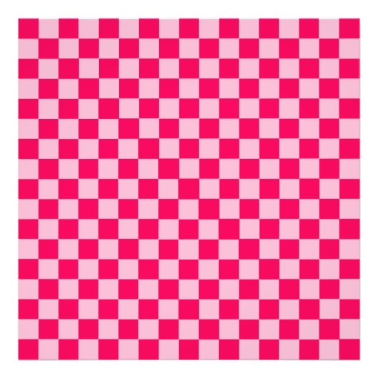 Roze klassieke checkboard van de Combinatie door S Foto Afdruk (Voorkant)