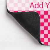 Roze klassieke checkboard van de Combinatie door S Muismat (Hoek)