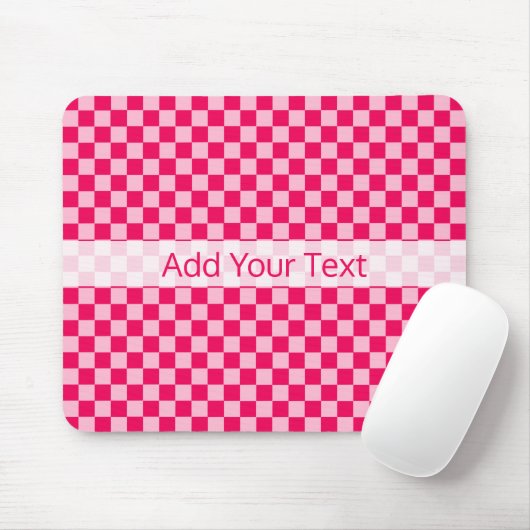 Roze klassieke checkboard van de Combinatie door S Muismat (Met muis)