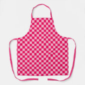 Roze klassieke checkboard van de Combinatie door S Schort (Voorkant)