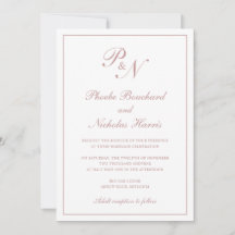 Roze Klassieke Elegante Trouwdag