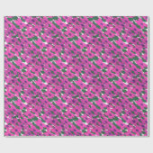  roze klassieke flessenpatroon cadeaupapier (Vlak)