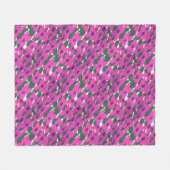 roze klassieke flessenpatroon fleece deken (Voorkant (Horizontaal))