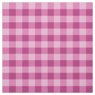 Roze Klassieke Gingham Geruite Pima Katoenen Stof