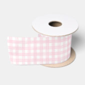 Roze Klassieke Gingham Satijnen Lint (Spoel)