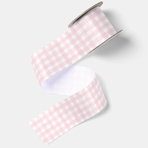 Roze Klassieke Gingham Satijnen Lint
