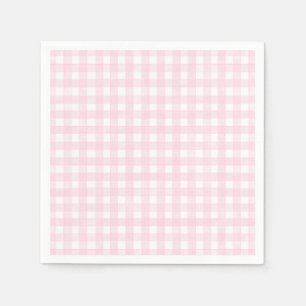 Roze Klassieke Gingham Servet