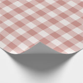 Roze Klassieke Ginghamruit Cadeaupapier (Hoek)