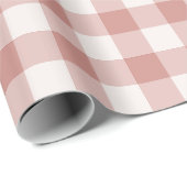 Roze Klassieke Ginghamruit Cadeaupapier (Rol Hoek)