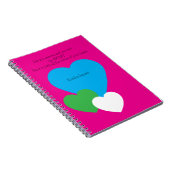 Roze Klassieke Notitieboek met Hartjes (Rechterzijde)