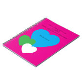 Roze Klassieke Notitieboek met Hartjes (Linkerzijde)