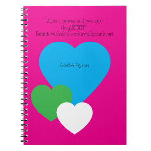 Roze Klassieke Notitieboek met Hartjes