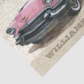 Roze Klassieke Open Auto Tissuepapier uit het Verl (Detail)