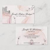Roze Klassieke Parfum Essentiële Oliën Visitekaartje (Voorkant / Achterkant)