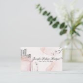 Roze Klassieke Parfum Essentiële Oliën Visitekaartje (Staand voorkant)