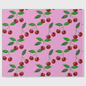 Roze klassieker fruitbladeren Kies kleur WP Cadeaupapier (Vlak)