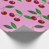 Roze klassieker fruitbladeren Kies kleur WP Cadeaupapier (Hoek)