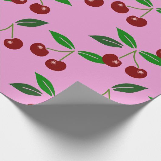 Roze klassieker fruitbladeren Kies kleur WP Cadeaupapier (Hoek)