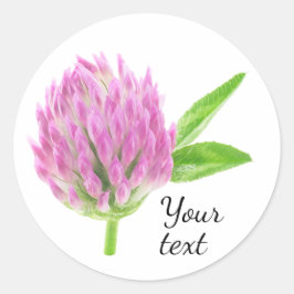 Roze klaver ronde sticker